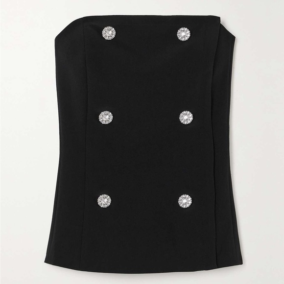 L'AGENCE
Fay strapless crystal-embellished woven bustier top - Picture 1 of 7